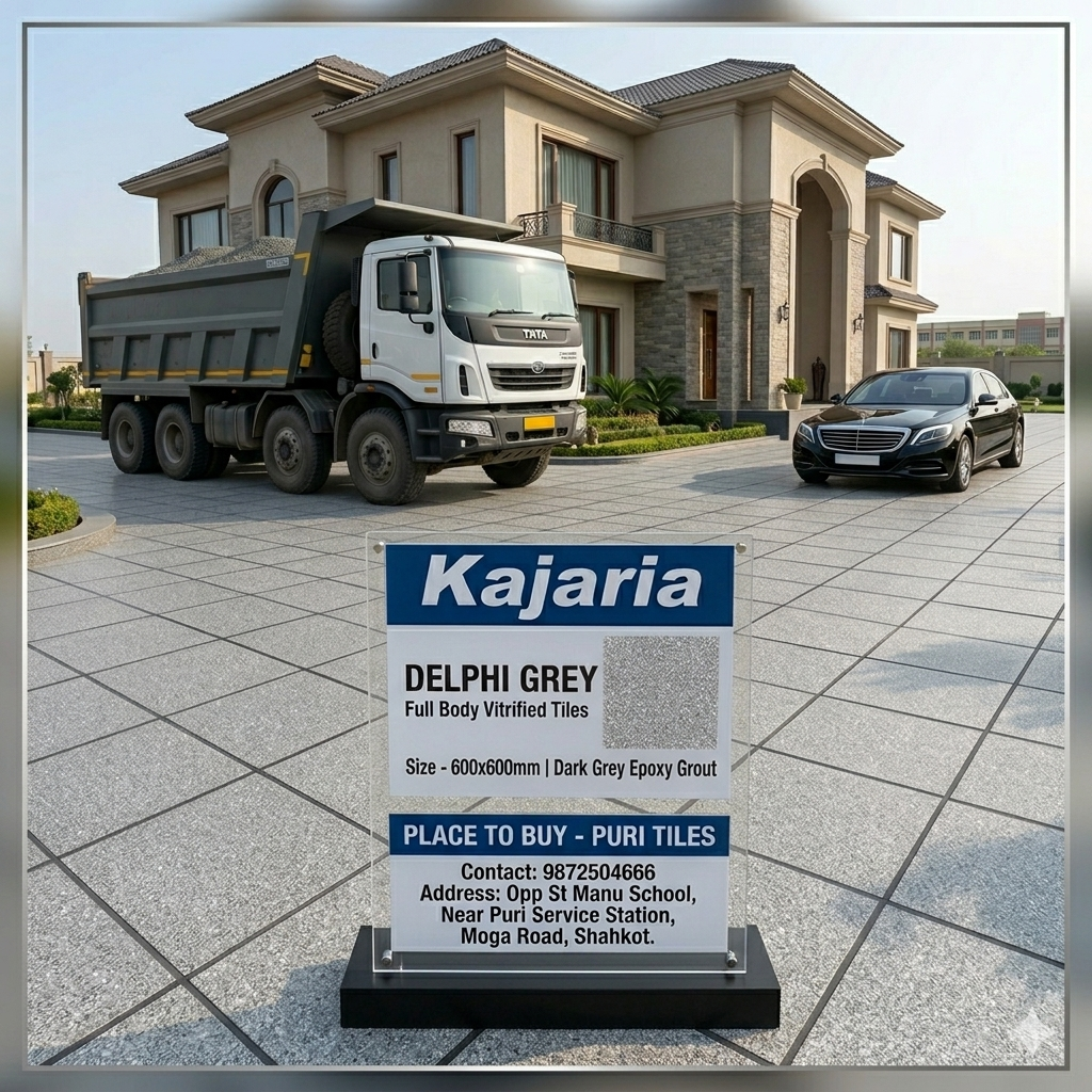 Delphi grey kajaria full body 600 x600mm