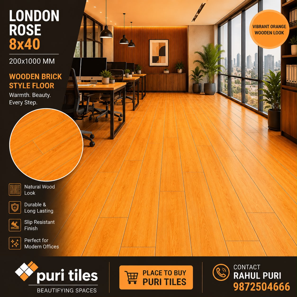 LONDON ROSE 8X40