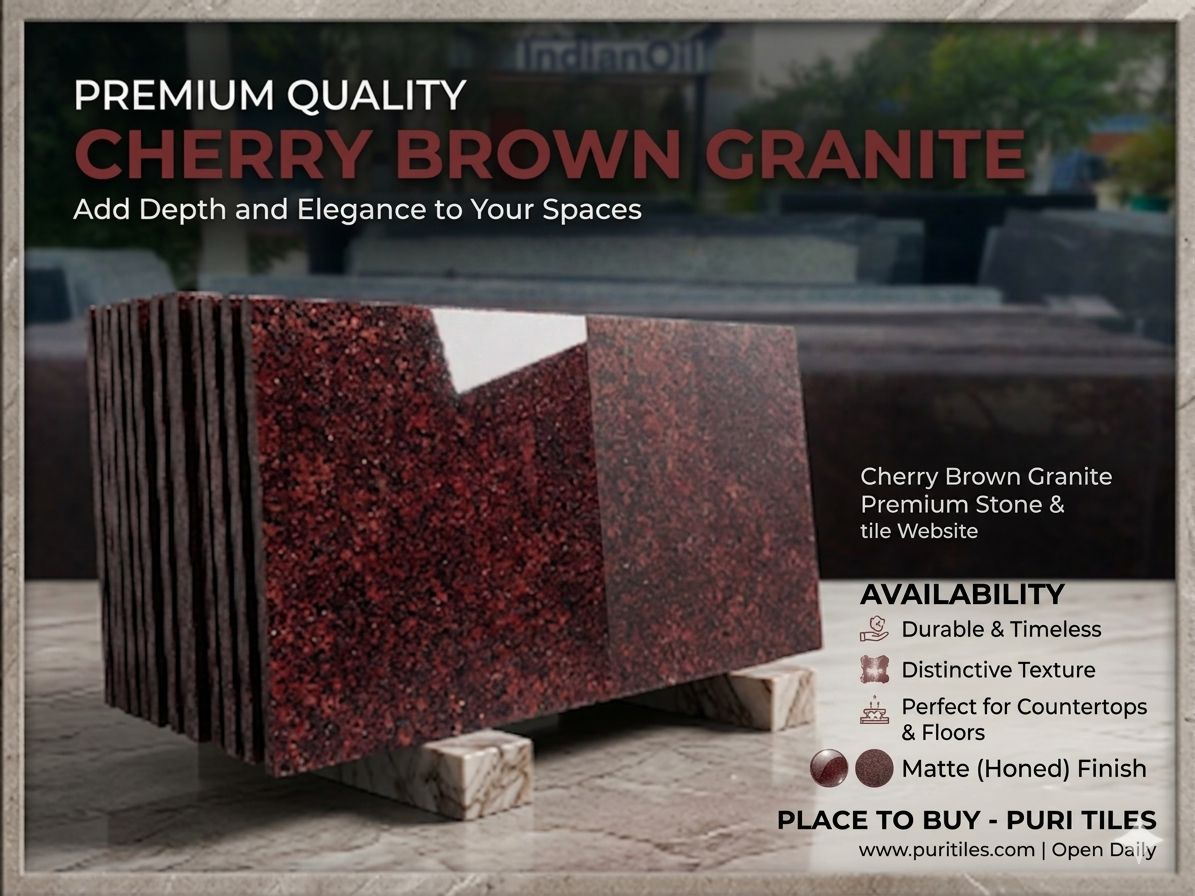 Cherry brown granite