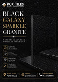 Black galaxy sparkle granite